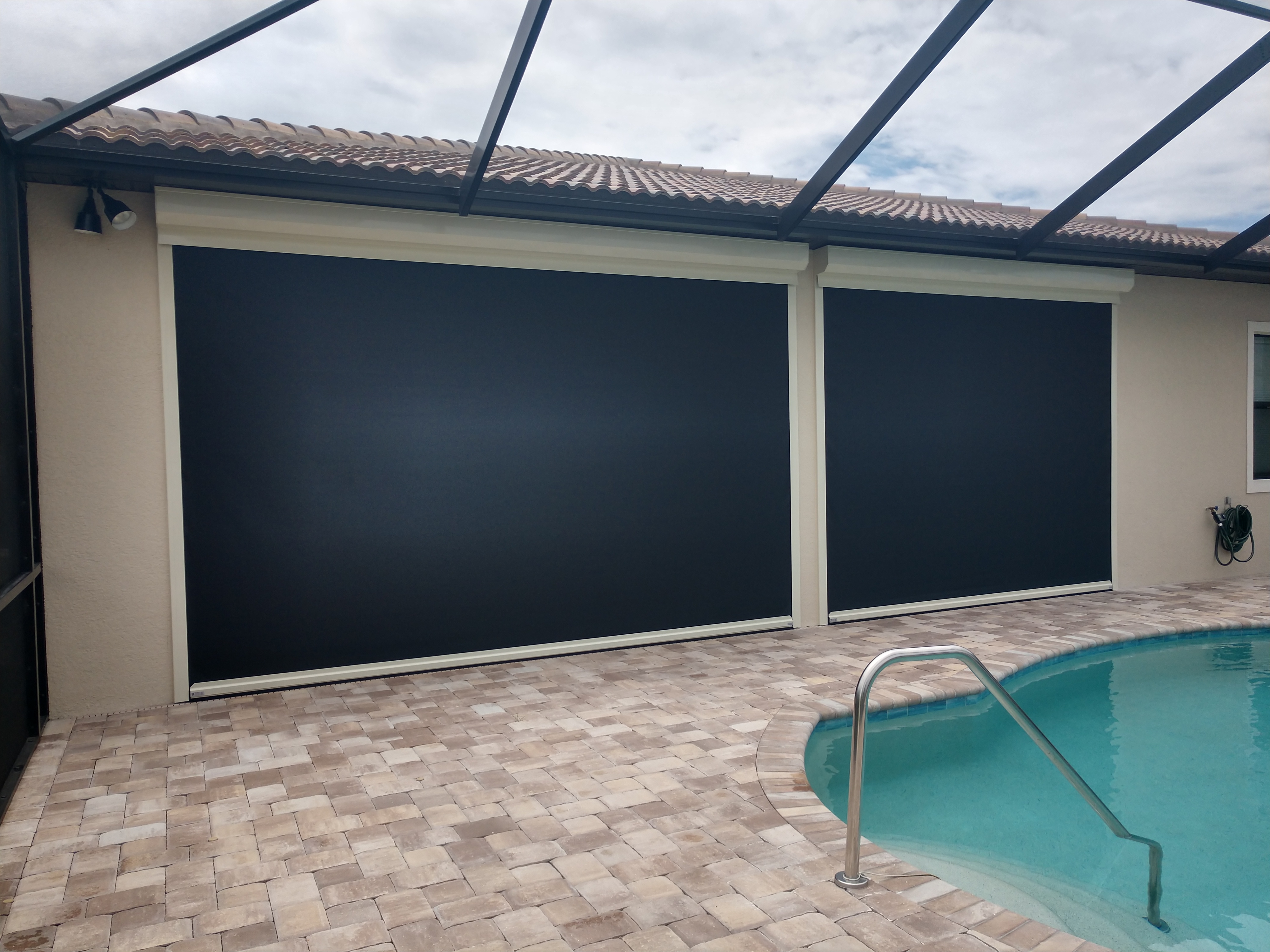 Pool Cage Motorized Screens — Boyd