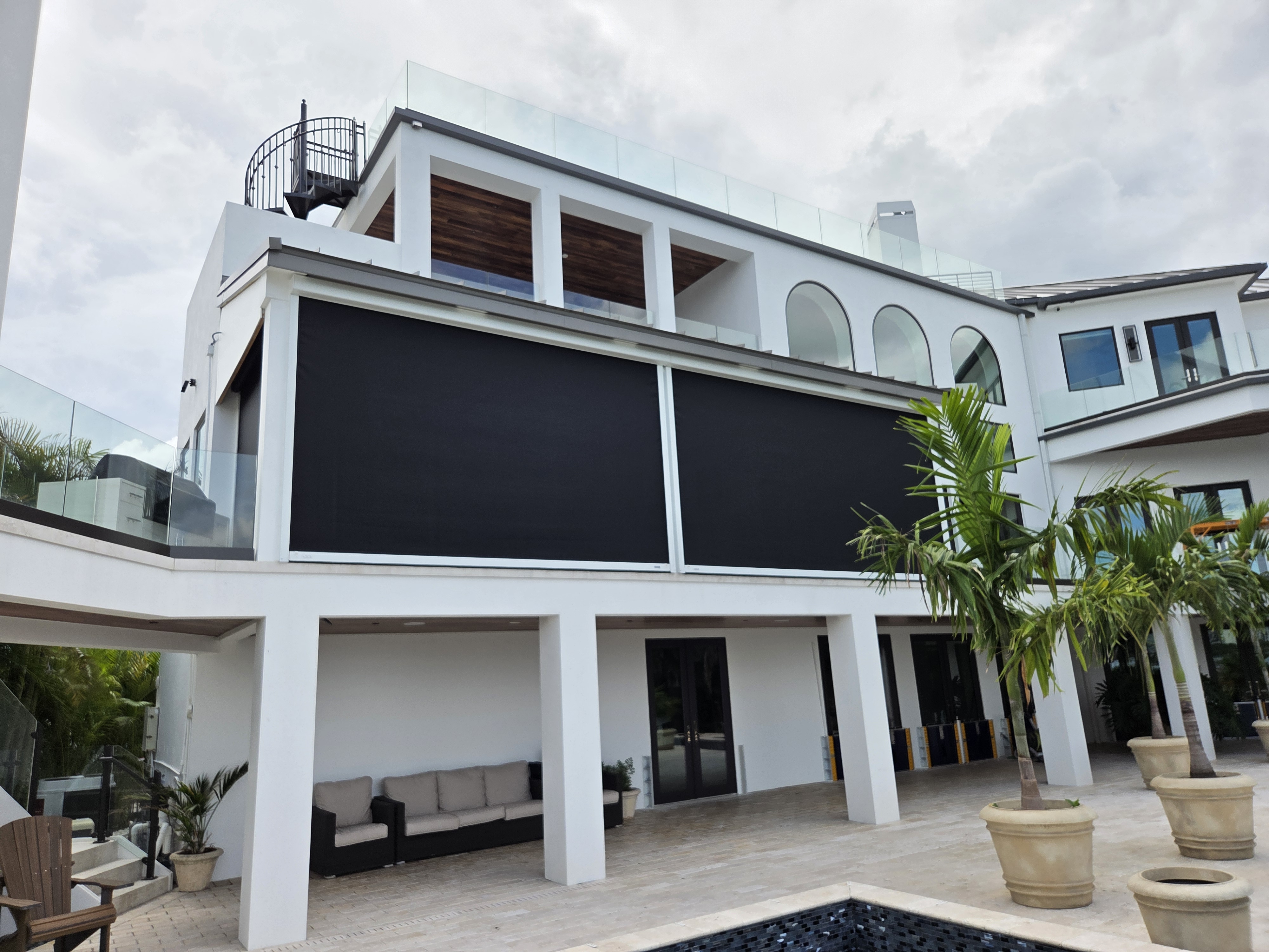 Luxury Estate Motorized Screens
