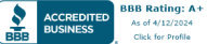 BBB Accredited Business A+ Rating