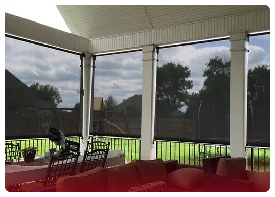 Motorized screens for windows and gazebos